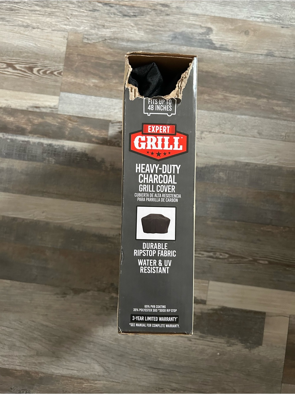 Heavy-Duty Charcoal Grill Cover - Black - Picture 2 of 3